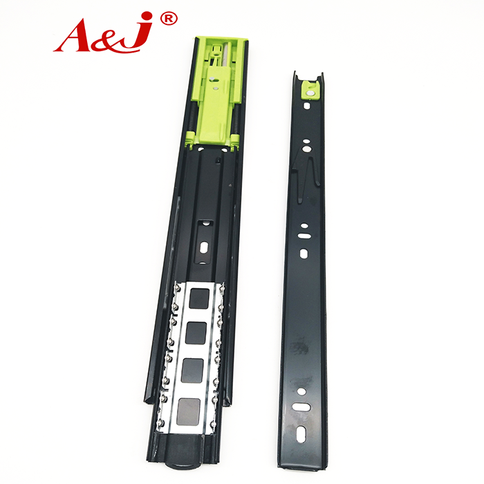 Telescopic channel double spring soft close slide