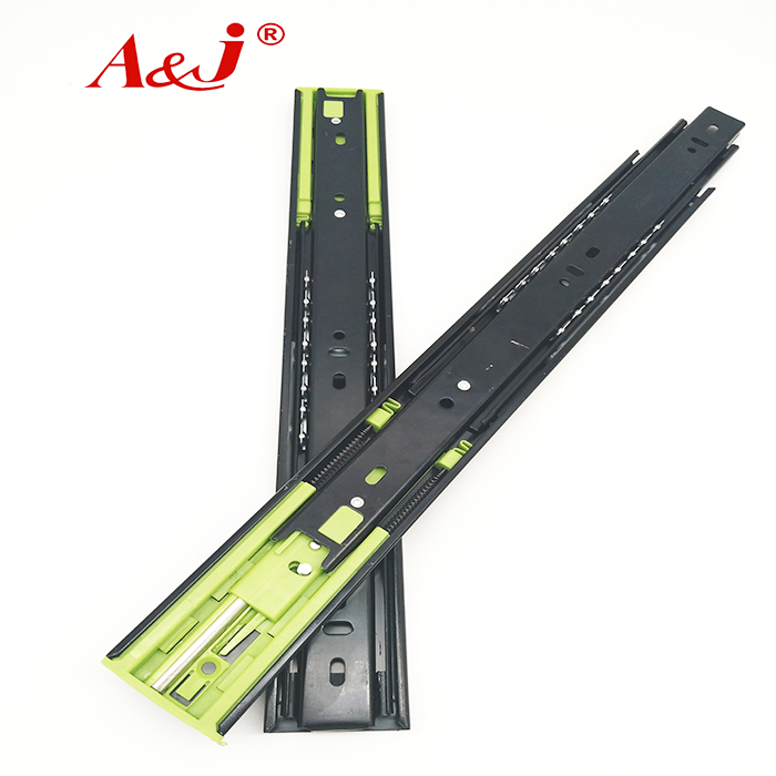 Telescopic channel double spring soft close slide